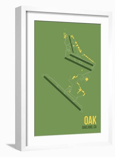 OAK Airport Layout-08 Left-Framed Giclee Print