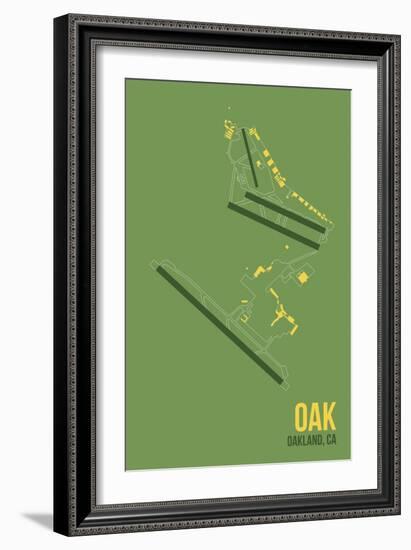 OAK Airport Layout-08 Left-Framed Giclee Print