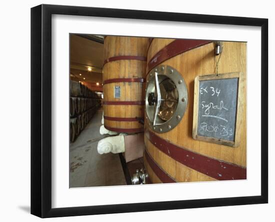 Oak Barrels and Foudre Fermentation Vats, Chateau Puech-Haut, Saint-Drezery-Per Karlsson-Framed Photographic Print