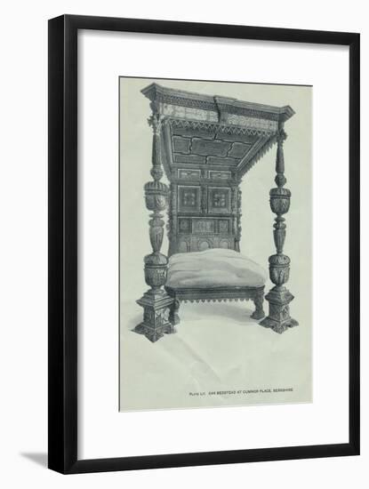 Oak bedstead at Cumnor Place, Berkshire, 1915-Unknown-Framed Giclee Print