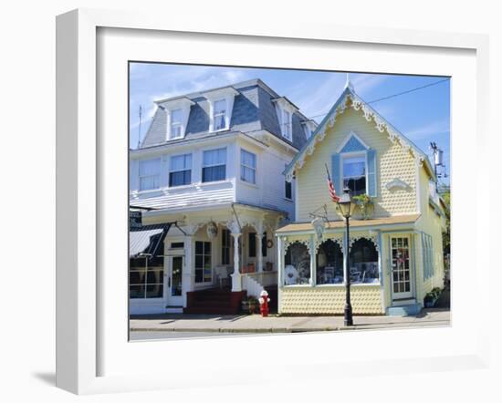 Oak Bluffs, Martha's Vineyard, Cape Cod, Massachusetts, USA-Fraser Hall-Framed Photographic Print