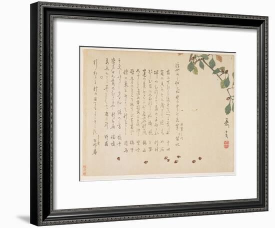 Oak Branch and Acorns-Murata Kagen-Framed Giclee Print