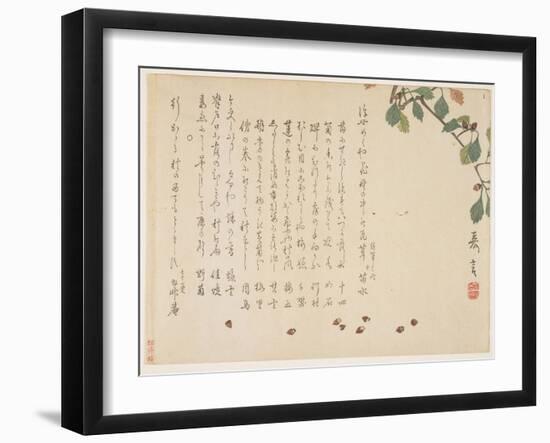 Oak Branch and Acorns-Murata Kagen-Framed Giclee Print