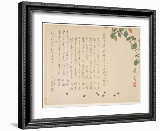 Oak Branch and Acorns-Murata Kagen-Framed Giclee Print