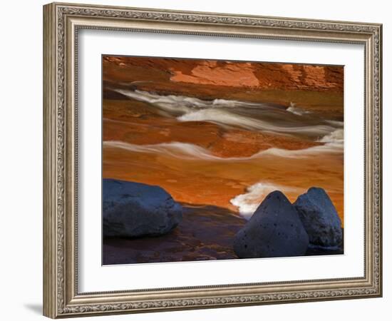 Oak Creek in Slide Rock State Park, Sedona, Arizona, USA-Don Paulson-Framed Photographic Print