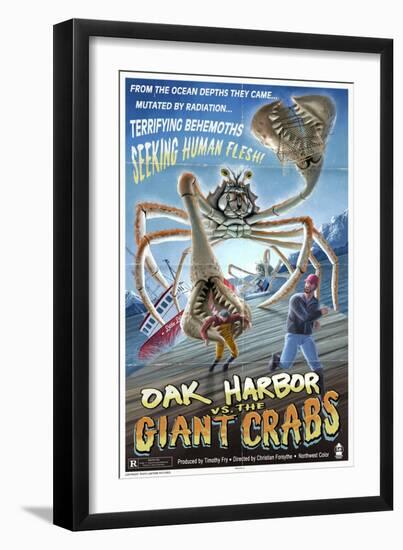 Oak Harbor vs. the Giant Crabs-Lantern Press-Framed Art Print