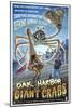 Oak Harbor vs. the Giant Crabs-Lantern Press-Mounted Art Print