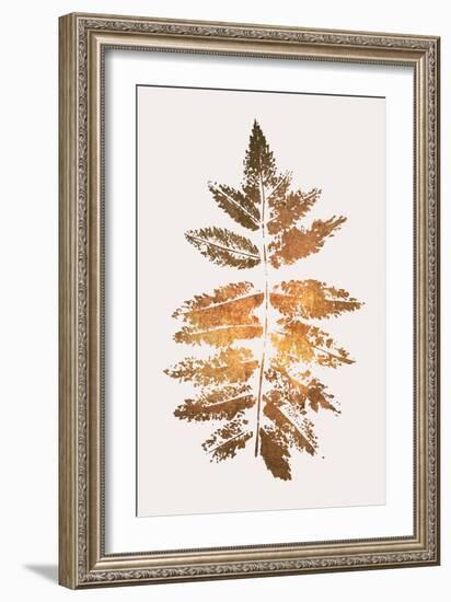 Oak Leaf Print  Gold-Kubistika-Framed Giclee Print