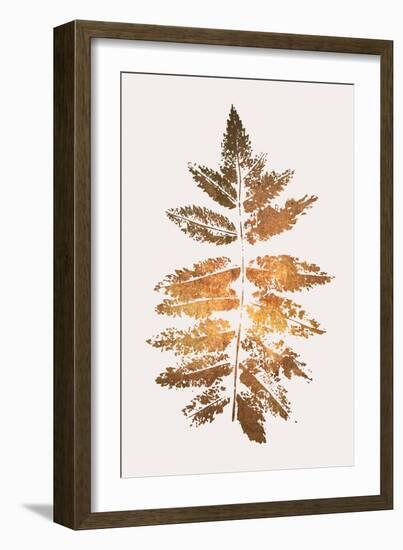 Oak Leaf Print  Gold-Kubistika-Framed Giclee Print