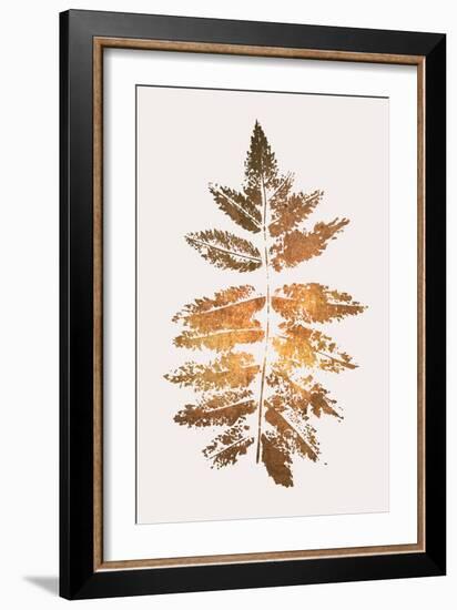 Oak Leaf Print  Gold-Kubistika-Framed Giclee Print