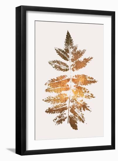 Oak Leaf Print  Gold-Kubistika-Framed Giclee Print