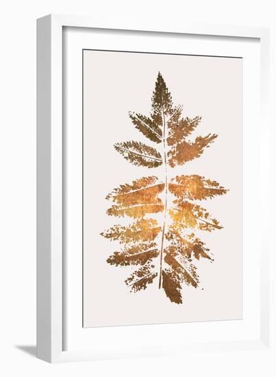 Oak Leaf Print  Gold-Kubistika-Framed Giclee Print