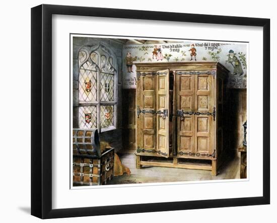 Oak Press, Strangers' Hall, Norwich, Norfolk, 1910-Edwin Foley-Framed Giclee Print