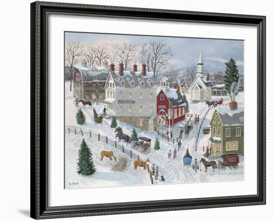 Oak Ridge in Winter-Bob Fair-Framed Giclee Print