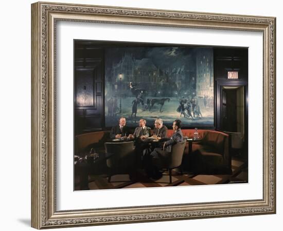 Oak Room Bar at the Plaza Hotel Stands Where a Wall Street Broker Once Had an Office-Dmitri Kessel-Framed Photographic Print