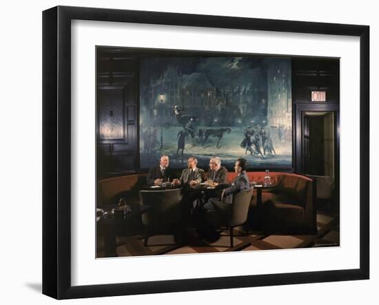 Oak Room Bar at the Plaza Hotel Stands Where a Wall Street Broker Once Had an Office-Dmitri Kessel-Framed Photographic Print