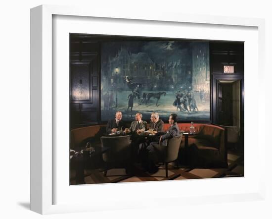 Oak Room Bar at the Plaza Hotel Stands Where a Wall Street Broker Once Had an Office-Dmitri Kessel-Framed Photographic Print