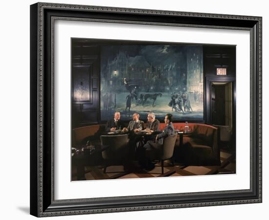 Oak Room Bar at the Plaza Hotel Stands Where a Wall Street Broker Once Had an Office-Dmitri Kessel-Framed Photographic Print