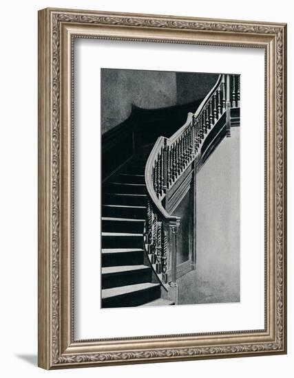 'Oak Staircase of Charles II, at Whitton Park House', 1910-Unknown-Framed Photographic Print