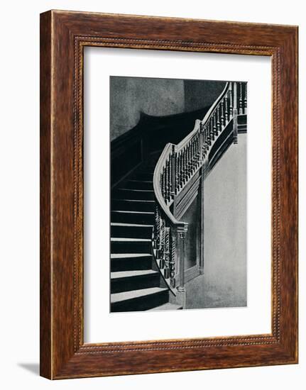'Oak Staircase of Charles II, at Whitton Park House', 1910-Unknown-Framed Photographic Print