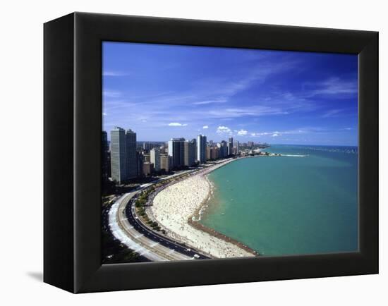 Oak Street Beach, Lake Michigan, Chicago, Illinois, USA-null-Framed Premier Image Canvas