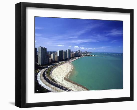 Oak Street Beach, Lake Michigan, Chicago, Illinois, USA-null-Framed Photographic Print