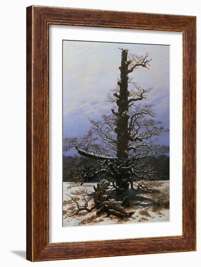 Oak Tree in the Snow-Caspar David Friedrich-Framed Giclee Print