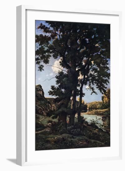 Oak Trees in Chateaunenard, France, 1926-Henri-Joseph Harpignies-Framed Giclee Print