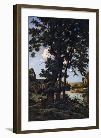 Oak Trees in Chateaunenard, France, 1926-Henri-Joseph Harpignies-Framed Giclee Print