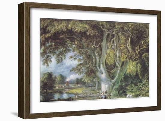 Oak Trees, Shoreham, Kent, Nature in Britain Published by Collins, 1946 (Litho)-Samuel Palmer-Framed Giclee Print