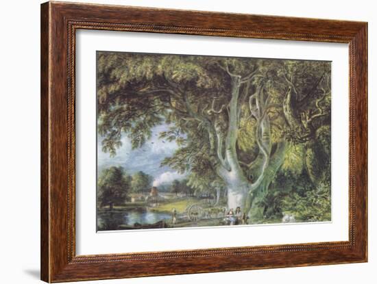 Oak Trees, Shoreham, Kent, Nature in Britain Published by Collins, 1946 (Litho)-Samuel Palmer-Framed Giclee Print