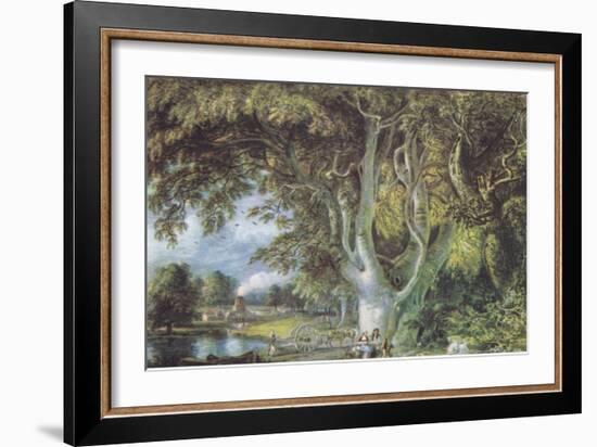 Oak Trees, Shoreham, Kent, Nature in Britain Published by Collins, 1946 (Litho)-Samuel Palmer-Framed Giclee Print