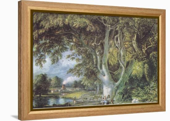 Oak Trees, Shoreham, Kent, Nature in Britain Published by Collins, 1946 (Litho)-Samuel Palmer-Framed Premier Image Canvas