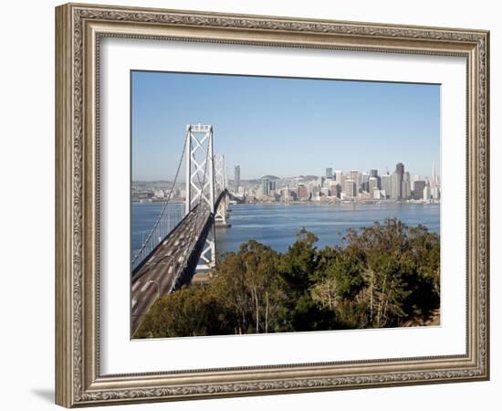 Oakland Bay Bridge and City Skyline, San Francisco, California, United States of America, North Ame-Gavin Hellier-Framed Photographic Print