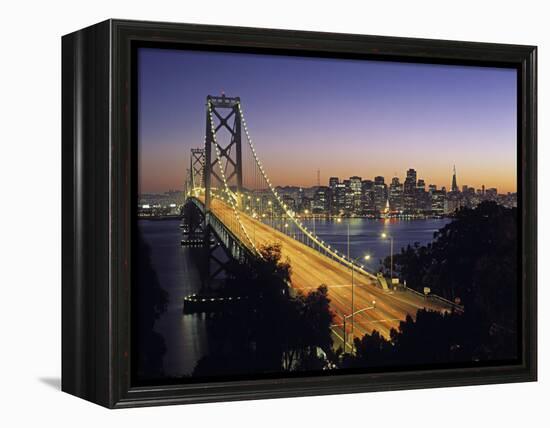 Oakland Bay Bridge, San Francisco, California, USA-Walter Bibikow-Framed Premier Image Canvas