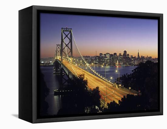 Oakland Bay Bridge, San Francisco, California, USA-Walter Bibikow-Framed Premier Image Canvas