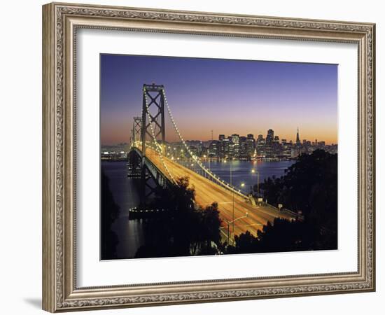 Oakland Bay Bridge, San Francisco, California, USA-Walter Bibikow-Framed Photographic Print