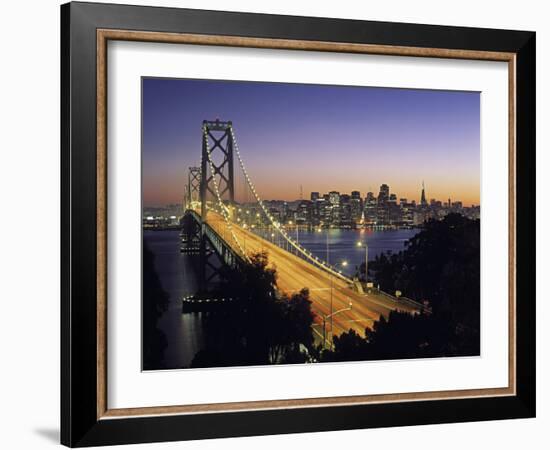 Oakland Bay Bridge, San Francisco, California, USA-Walter Bibikow-Framed Photographic Print