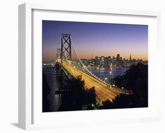 Oakland Bay Bridge, San Francisco, California, USA-Walter Bibikow-Framed Photographic Print