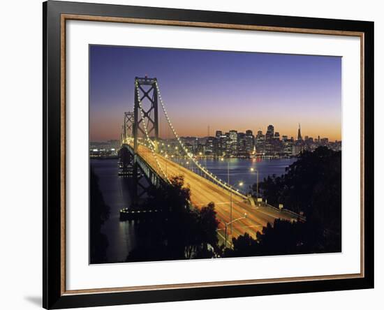 Oakland Bay Bridge, San Francisco, California, USA-Walter Bibikow-Framed Photographic Print