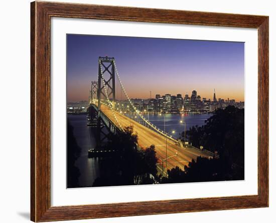 Oakland Bay Bridge, San Francisco, California, USA-Walter Bibikow-Framed Photographic Print