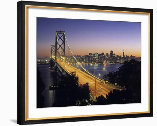 Oakland Bay Bridge, San Francisco, California, USA-Walter Bibikow-Framed Photographic Print