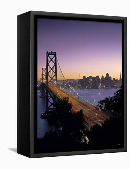Oakland Bay Bridge, San Francisco, California, USA-Walter Bibikow-Framed Premier Image Canvas