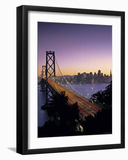 Oakland Bay Bridge, San Francisco, California, USA-Walter Bibikow-Framed Photographic Print