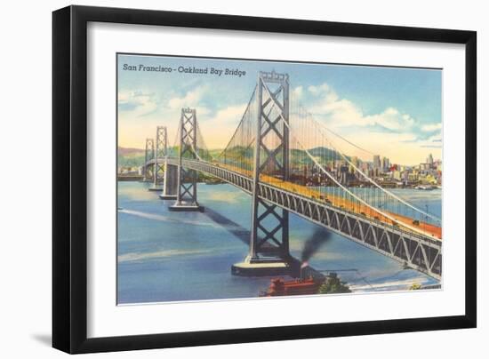 Oakland Bay Bridge, San Francisco, California-null-Framed Art Print