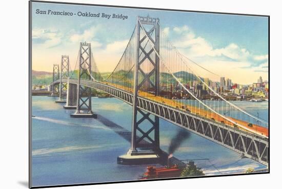 Oakland Bay Bridge, San Francisco, California-null-Mounted Art Print