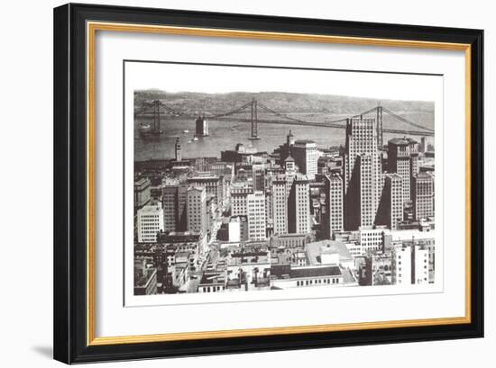 Oakland Bay Bridge, San Francisco, California-null-Framed Art Print