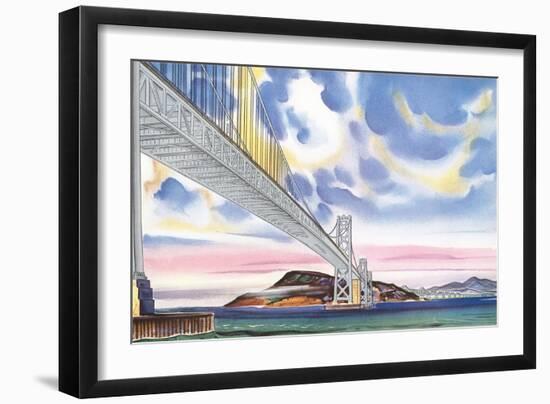 Oakland Bay Bridge-null-Framed Art Print