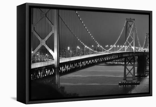 Oakland Bridge 2 BW-Moises Levy-Framed Premier Image Canvas