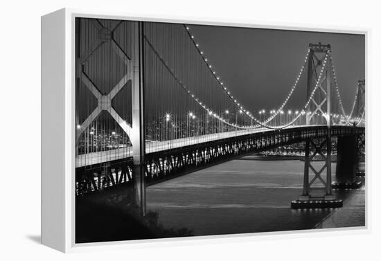 Oakland Bridge 2 BW-Moises Levy-Framed Premier Image Canvas